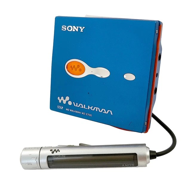 SONY MZ-E700 MD Walkman MiniDisc Player Blue with Remote Excellent