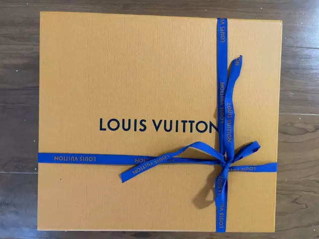 🔥NEW LOUIS VUITTON Large Magnetic Empty Neverfull Gift Box  15"x14"x3.5" Ribbon