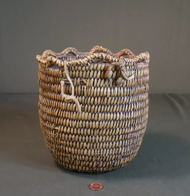 Late 1800 Well Used Native American Northwest Klickitat Cowlitz Berry Basket