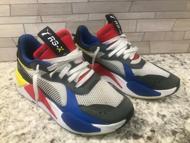 PUMA RS-X TOYS REINVENTION Black White Yellow Red Grey Running Shoes Men  size