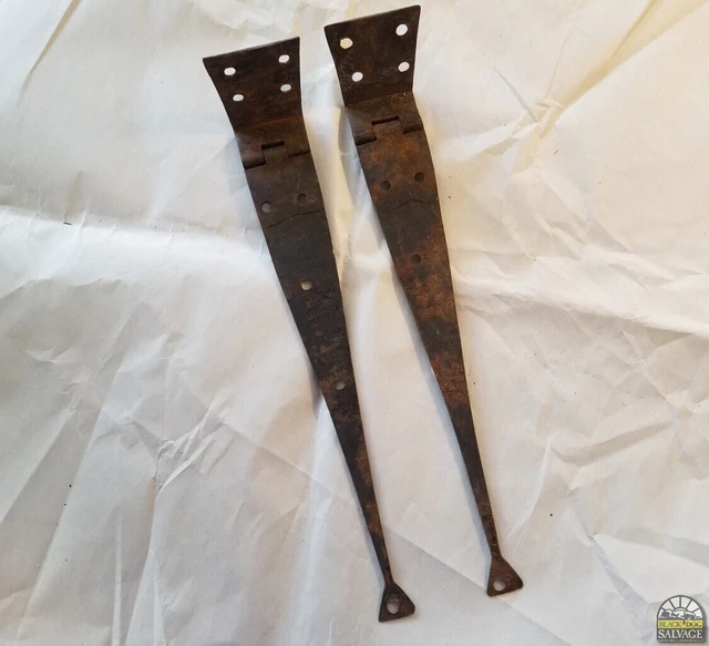 18th Century Offset Strap Hinges (PAIR) for Chest, 9 5/8" Long
