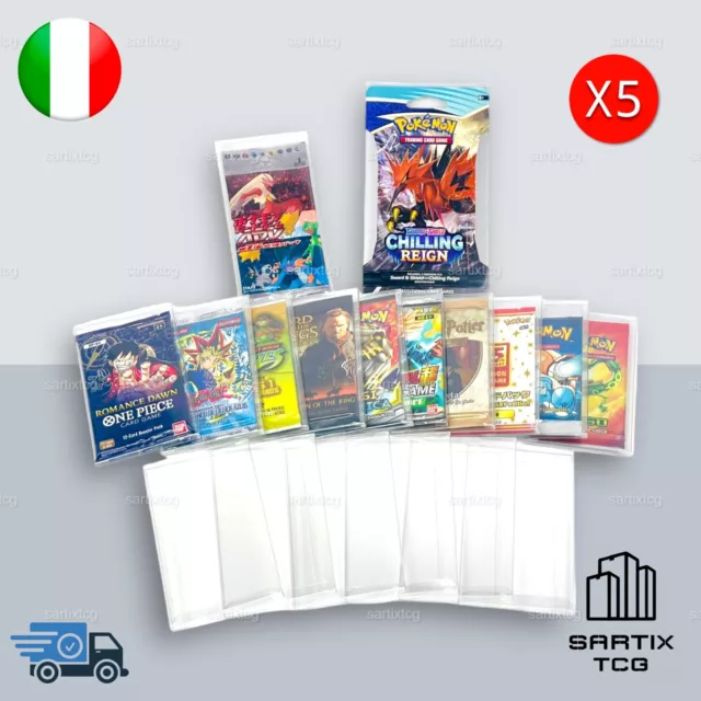 Custodia Bustine Pokemon Yugioh One Piece Magic Protector Case Booster pack