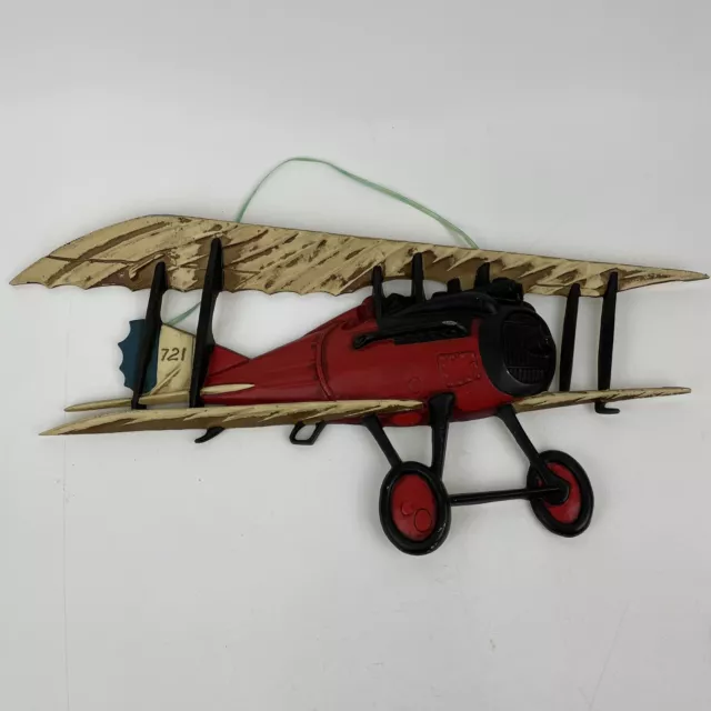 Vtg Department 56 Cast Metal US Mail Plane Airplane Wall Hanging Aviation #721