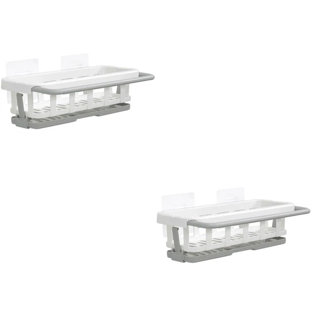2 Pack Dish Towel Holder Towel Drying Rack Shelf Metal Storage Rack Sink