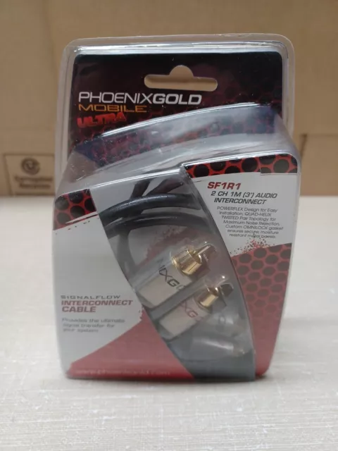 Phoenix Gold SF1R1 3 Foot RCA Interconnect Cable 2 Channel Brand New Old School