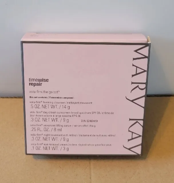 Mary Kay Timewise repair Volu-firm The Go Set TRAVEL 5 PIECE SET New in box