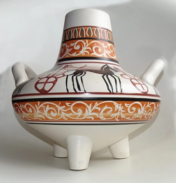 Grand Vase Vintage 1960 Céramique Saint-Pair-Sur-Mer Bayeux Mont St-Michel