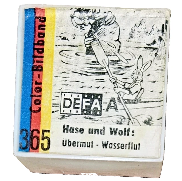 DEFA COLOR BILDBAND Nr. 365 Hase und Wolf: Übermut - Wasserflut DDR Dia ...