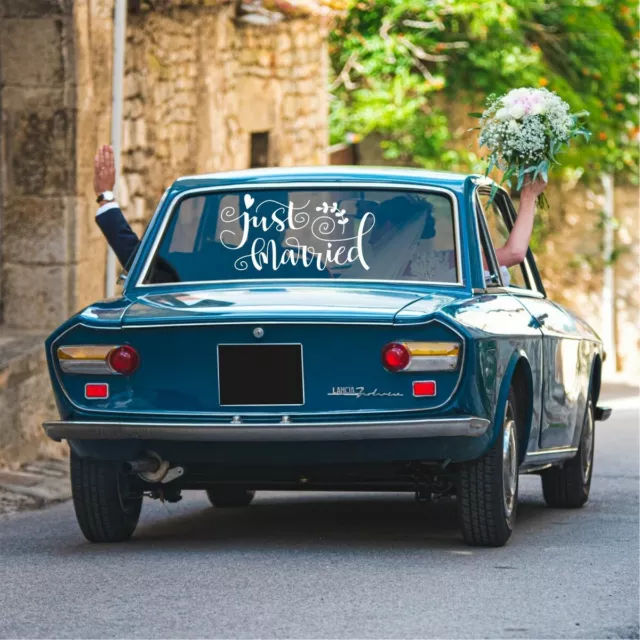 Just Married Sticker Window Decal Wedding Car Decoration