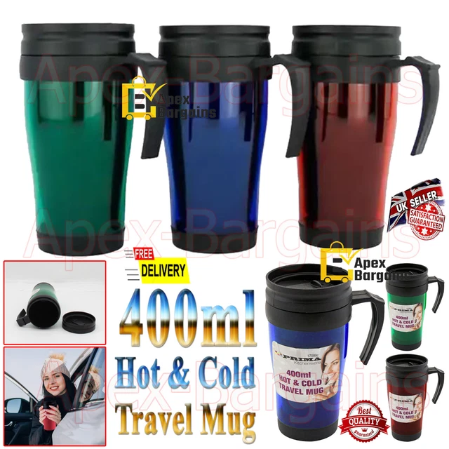 400ml Thermos Flask Travel Mug Insulated Cold & Hot Tea Coffee Drink Thermal Cup