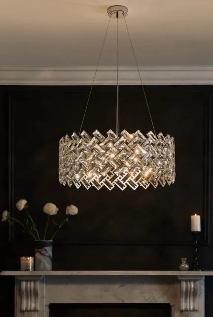 Next Wentworth 6 Light Chandelier Crystals Ceiling Pendant £190 Luxe Home Decor