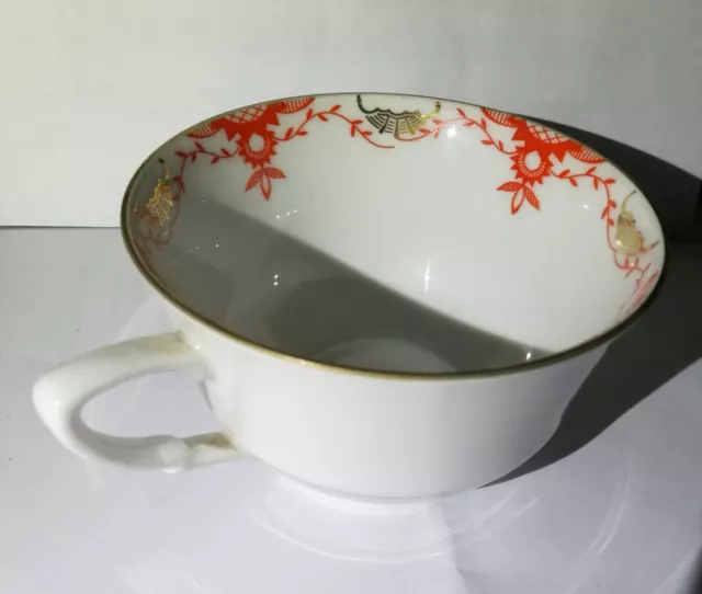 Tasse mit Untersetzter Zeh Scherzer Porzellan Tee- Kaffee- Art Deco Vintage! 3