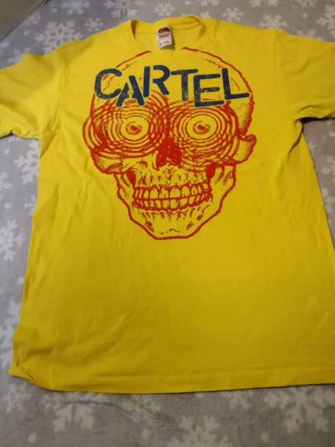 Yellow Men's Medium Skull Shirt Cartel excellent used condition