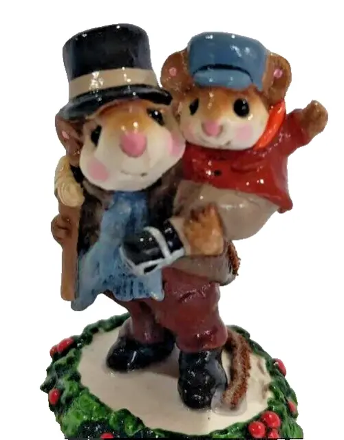 Wee Forest Folk Bob Crachit w/Tiny Tim Top Hat Berries Mint Condition