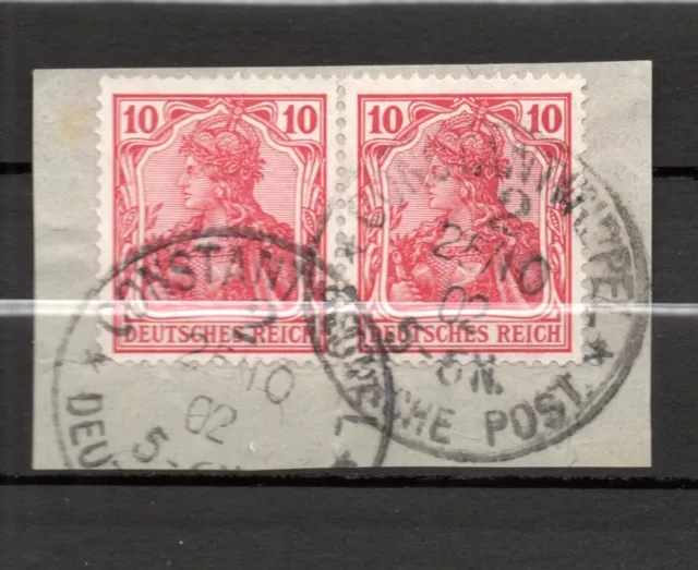 Deutsche post in Turkei 1895 Paar DR Germania luxus gebraucht Constantinopel