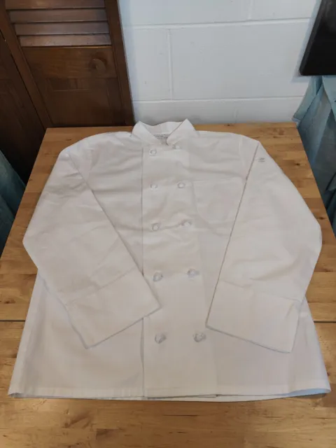 Chefwear Knot Chef Coat White Medium unisex Long sleeve Culinary work gear