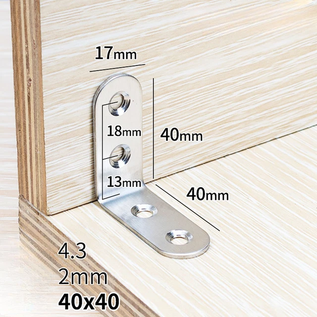 Stainless Steel Right Angle Bracket Corner Brace Joint Shelf Support L Shape
