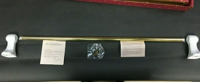 Broadway Collection Towel Bar Polished Brass w/ Porcelain Ends 30”