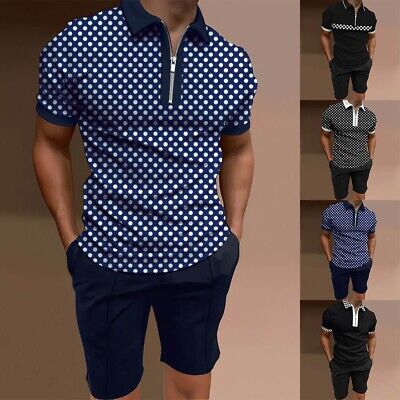 Da Uomo 3D Stampa Tuta T Shirt Pantaloncini Casual Manica Corta Moda Set 2 PEZZI