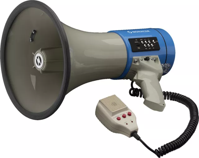 MONACOR TM-17M Megafon mit MP3-Funktion, 110 dB Beschallungstechnik, Megafone