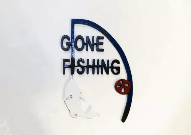 SC Metal Art Gone Fish Unique Customized Gift Home Wall Decor Garden Sign