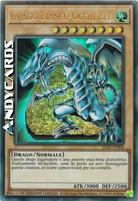 DRAGO BIANCO OCCHI BLU (Blue-Eyes White Dragon) Ultra R • LC01 IT004 • Lim 2023