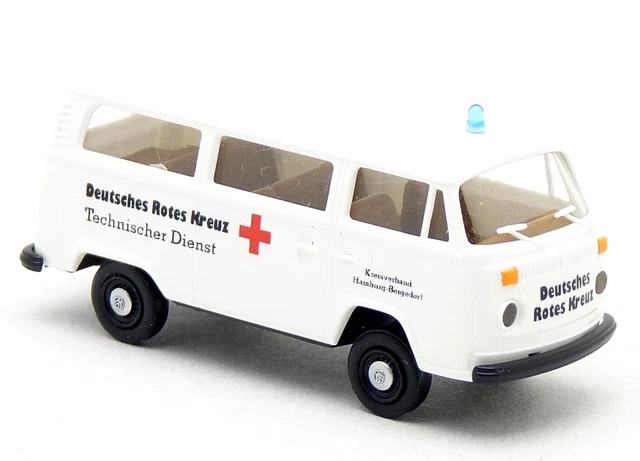 Brekina 99307 2er Set - VW T2 Bus Kasten THW Nordenham