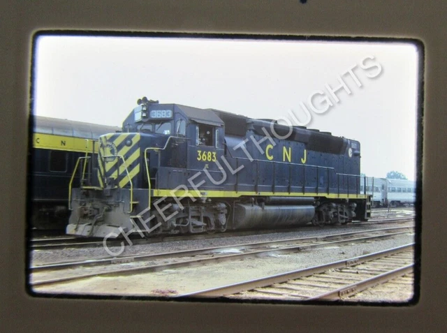 Original  '73 Kodachrome Slide ONJ Jersey Central 3683 GP40-P Raritan, NJ  37Q11