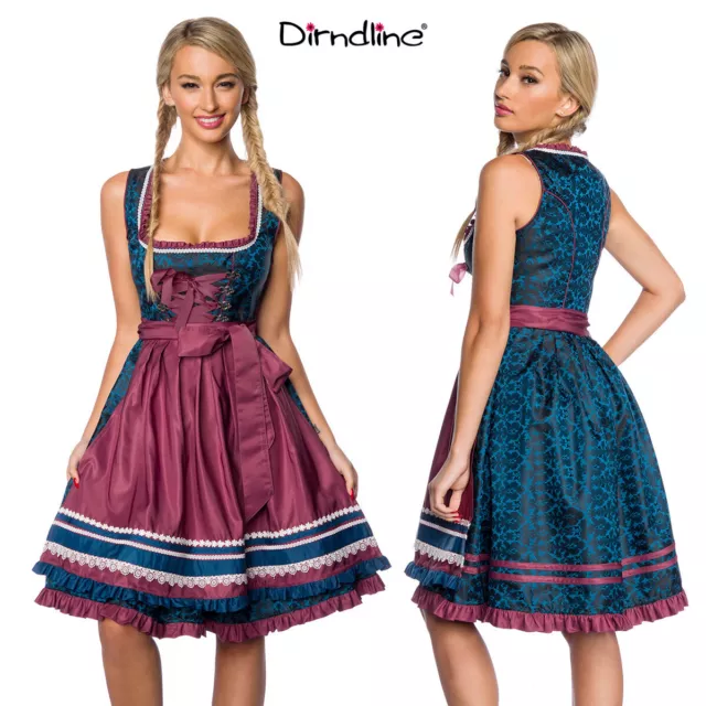 Dirndl Apron Vestito Tradizionale Tirolese Bavarese Oktoberfest 70018