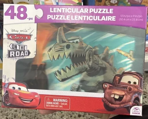 Disney Pixar Cars On The Road Lenticular Puzzle Dino Park 3D Puzzle