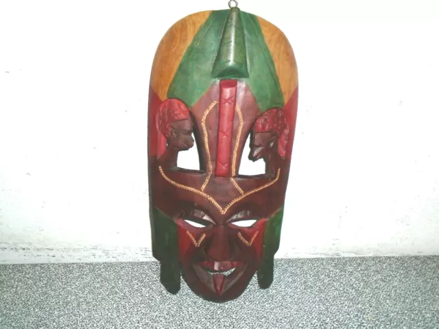Africa African Tribal Ceremonial Style Wood Hand Carved Mask Faces KENYA   (7)