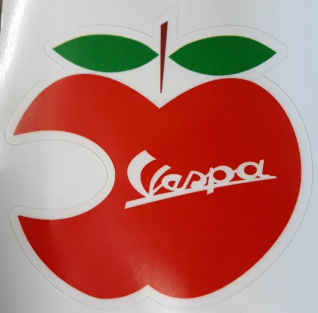 Vespa Apple Car Vespa Lambretta Scooter Camper Van Decal Sticker