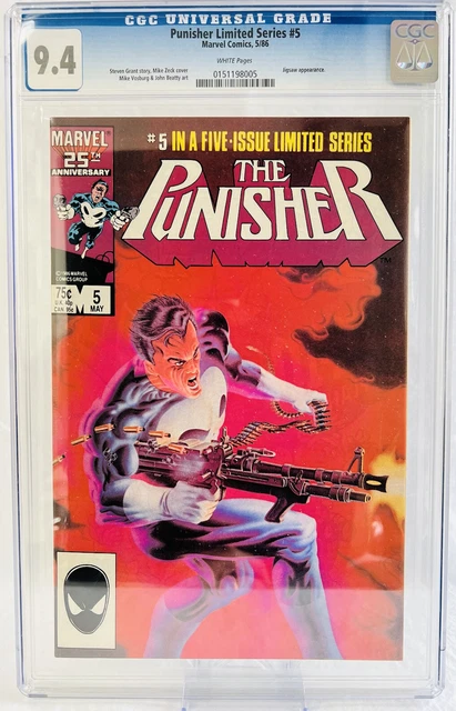 VTG Punisher Limited Series #5 Marvel Comics 5/86 Jigsaw appearance CGC 9.4 NM+