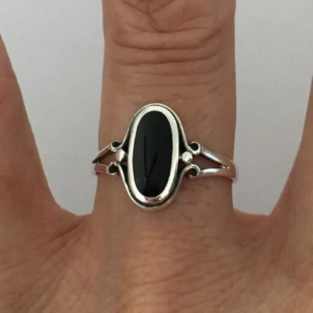 Black Onyx Gemstone 925 Sterling Silver Ring Mother's Day Jewelry SP-857