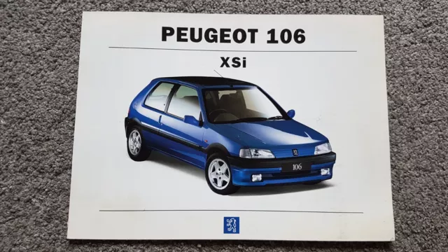 Peugeot 106 Xsi Sales Brochure