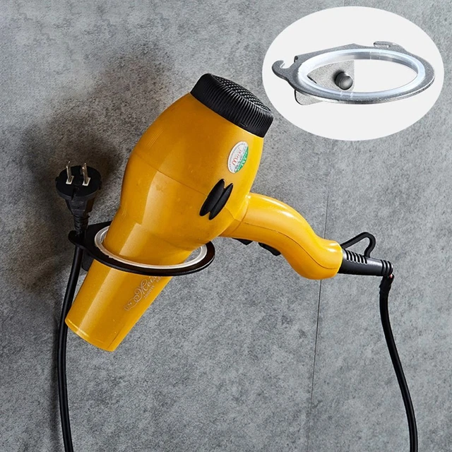 Wall Mounted Hair Dryer Holder Rack Bathroom Hairdryer Storage Shelf Rack UK