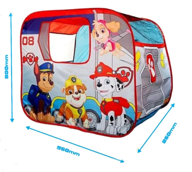 Paw Patrol Campervan Vehicle Pop Up Role Play House Tent Den Indoor Outdoor Fun