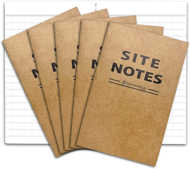 Field Notes Notebooks 5 Pack | Small Field Memo Book Notepad Refill for Refillab