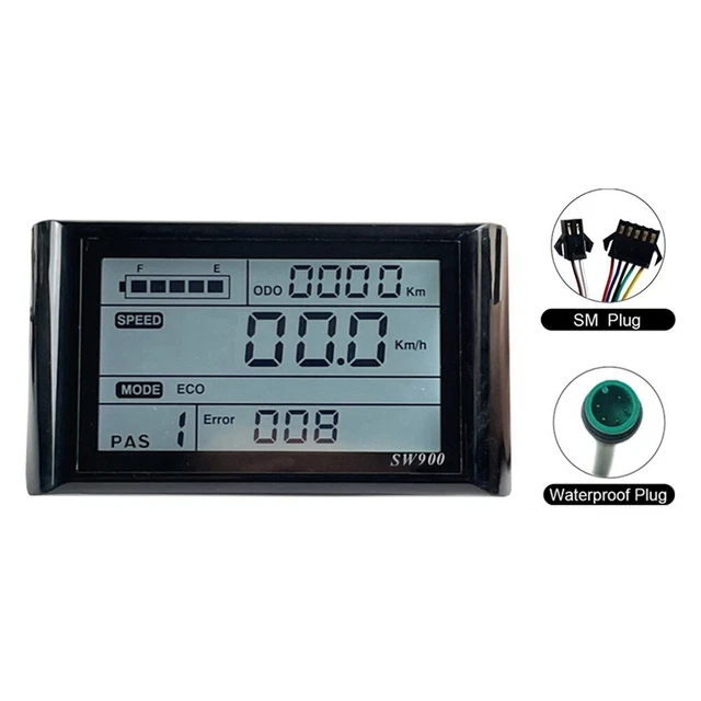 SW900 LCD Display Controllo Pannello 24/36/48V per scouter ed ebike