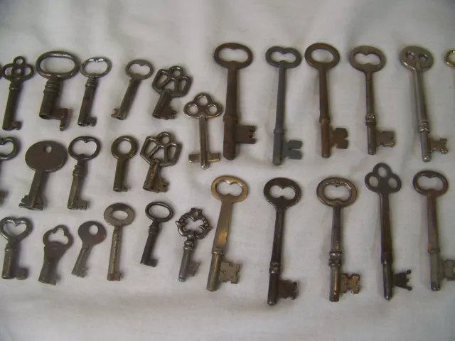 Lot 50 Antique Skeleton Barrel Key Mortise Cabinet Door Lock Architectural 3