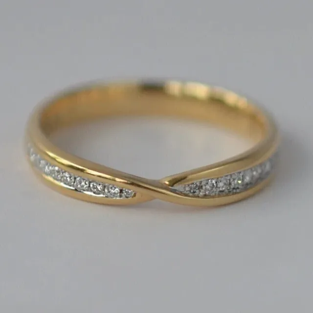 1Ct Round Cut Simulated Diamond Women's Wedding Band Ring 14k Yellow Gold Plated