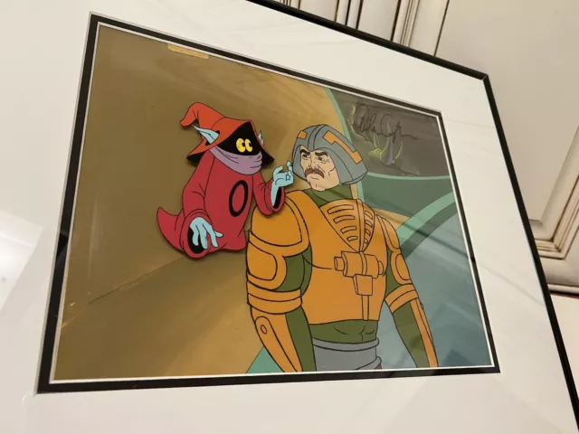 Filmation He-Man SIGNED Animation Cel Painted Background ALAN OPPENHEIMER MotU