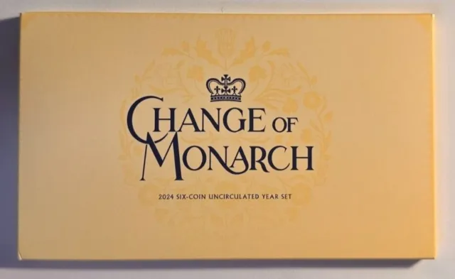 2024 Australia Change Of Monarch Six-Coin Unc Year Set RAM QEII and King CIII