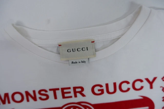 T-shirt ragazzo Gucci età superiore 8 anni stampa logo bianco rosso manica corta 5