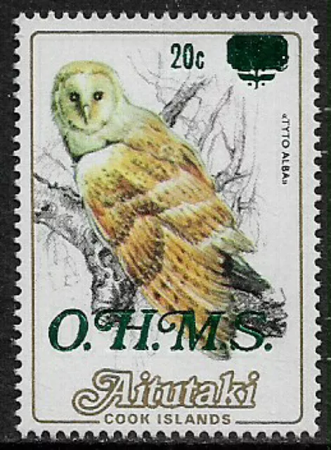 Aitutaki #O22 Mint Never Hinged Stamp - Bird Official Overprint