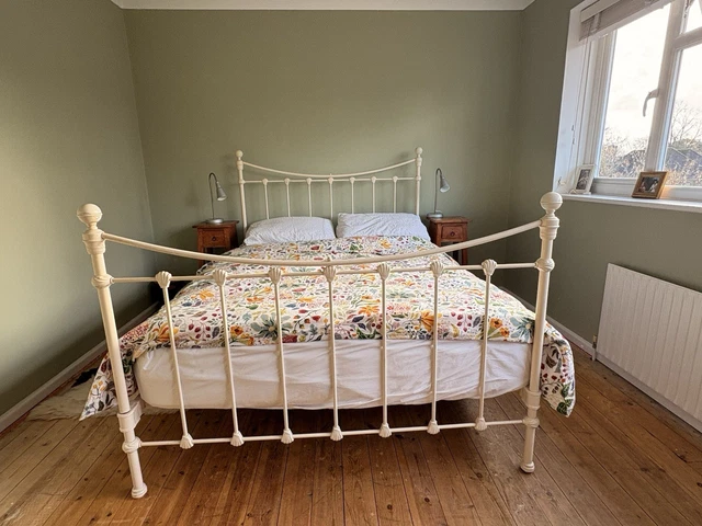 Jupe De Lit Laura Ashley Ashbourne Hydrangea - Taille King - Verte - Vintage