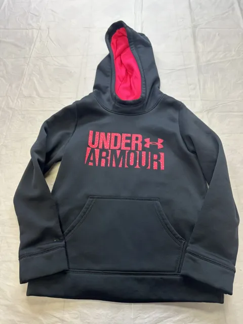 Under Armour Girls Youth Small Black/ Pink Storm  Hoodie