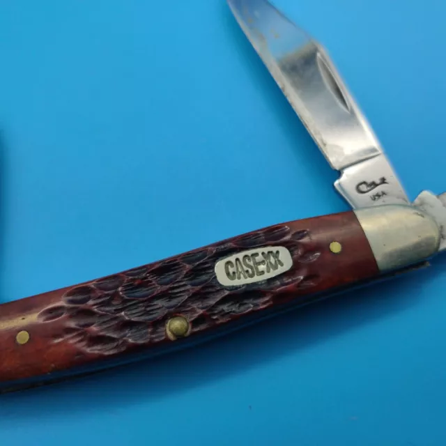 Case Xx Usa Tang Brown Jigged Stockman Knife 6347 3