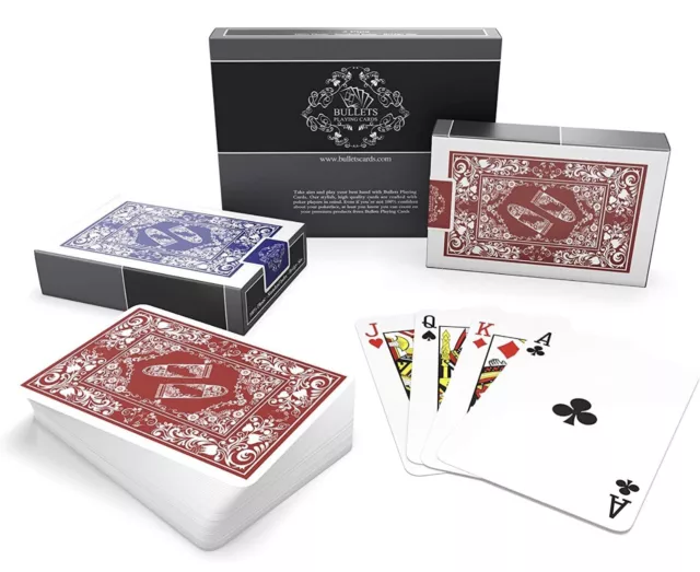 Jeu De Cartes Poker Pack De 2 Jeux De Cartes Tour De Magie Waterproof Plastique