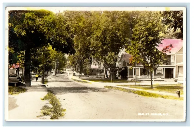 c1910's Elm St. View Dirt Road Berlin New York NY RPPC Photo Antique Postcard